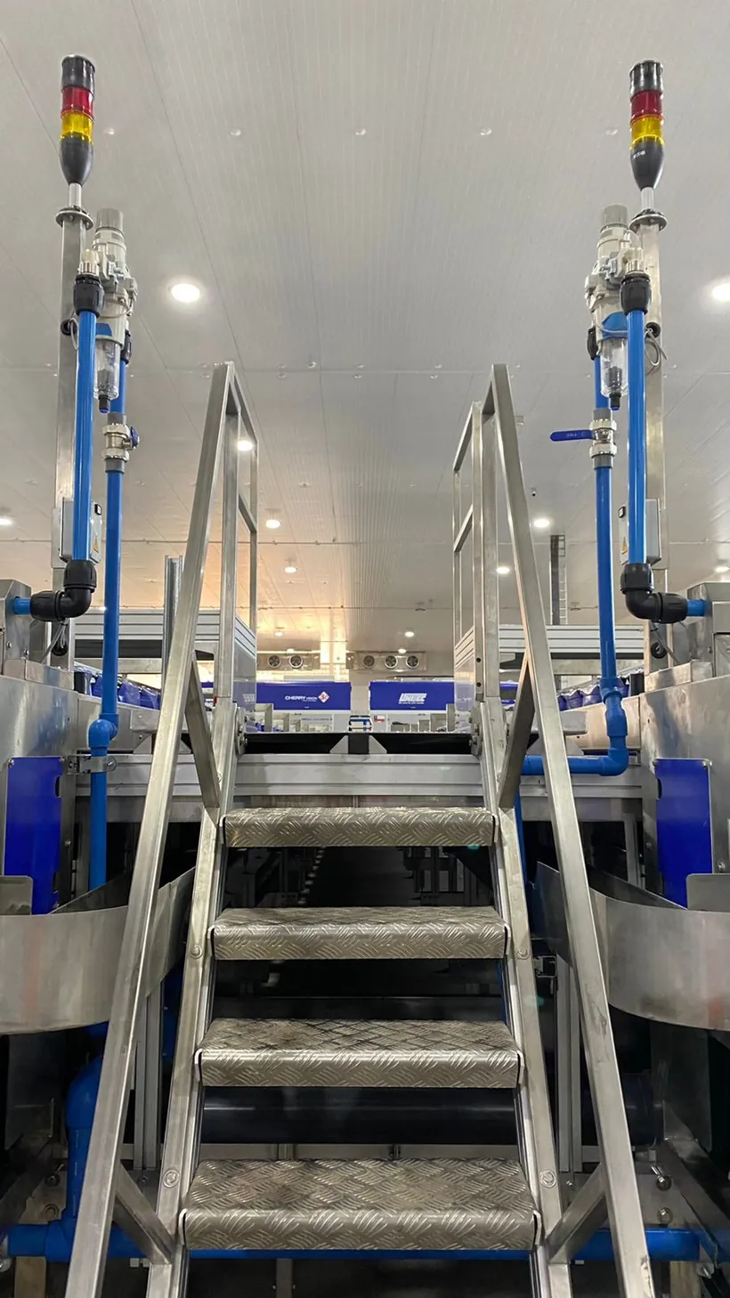 Acometidas de aire comprimido con unidades FRL sobre línea de proceso — proyecto Prolain